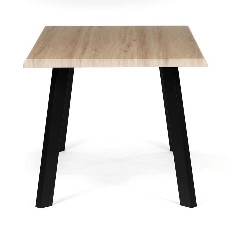 Jedálenský stôl 160x90cm, MDF, kov, divoký dub, HT-F4516 OAK
