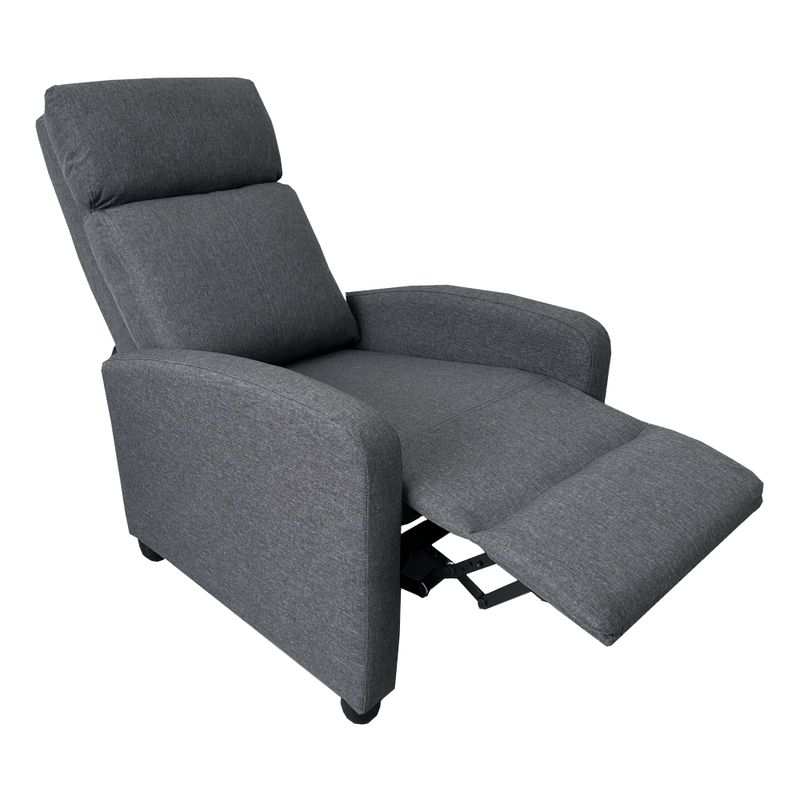 Relaxačné kreslo, látka sivá, KRESO NEW