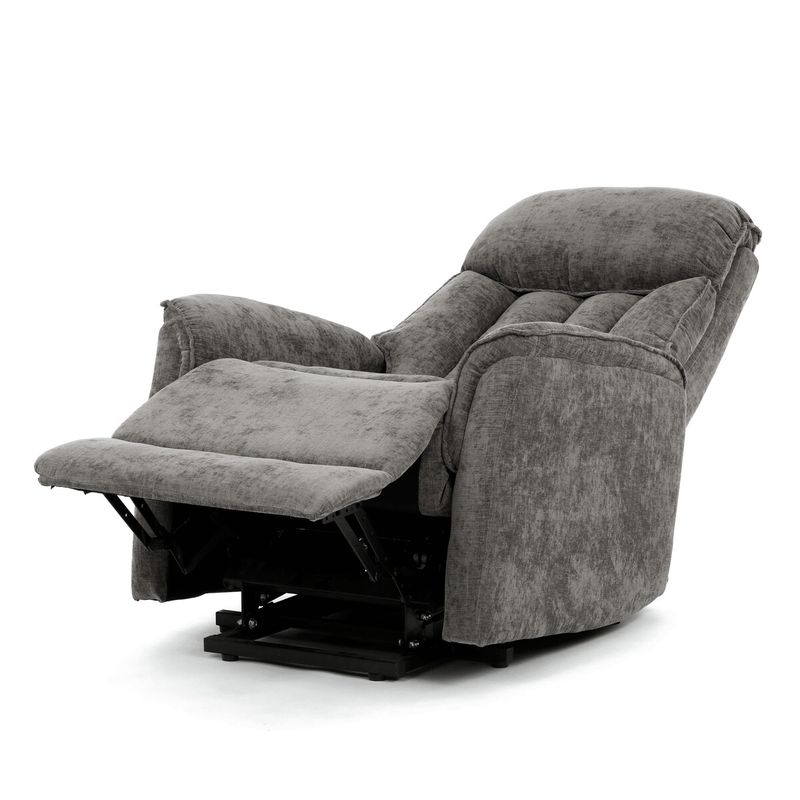 Polohovacie elektrické kreslo, sivá látka, 200kg, TV-H9727 GREY2