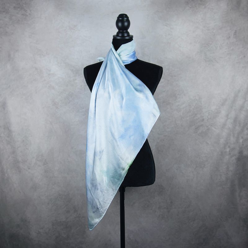 Luxusná hodvábna šatka LIMITED_321, Vyrobená na Slovensku, 90x90cm