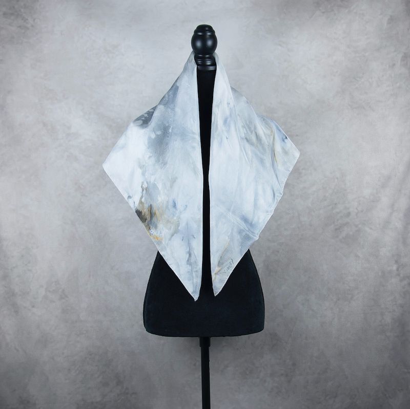 Hodvábna šatka VZOR_74, 90x90cm, Made in Slovakia