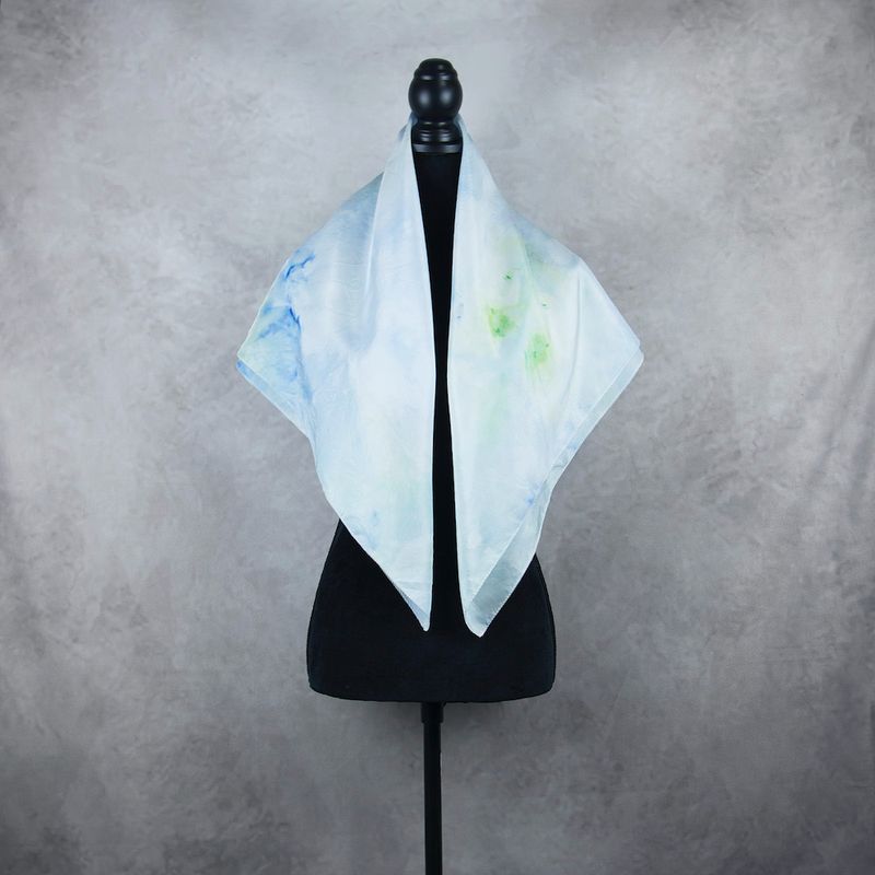 Hodvábna šatka VZOR_81, 90x90cm, Made in Slovakia