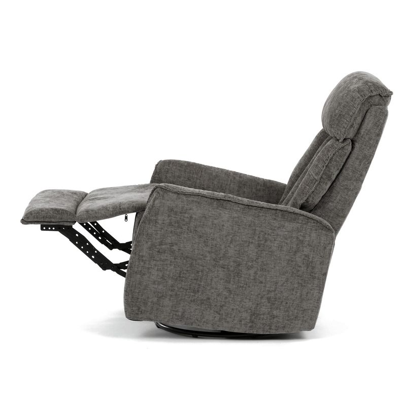 Polohovacie kreslo, sivá látka, 200kg, TV-H9327 GREY2