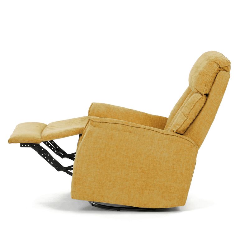 Polohovacie kreslo, žltá látka, 200kg, TV-H9327 YEL2