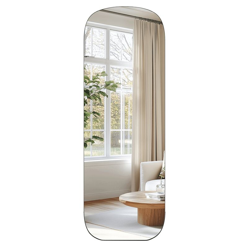 Zrkadlo stojacie, 50x160cm, čierne, AZR-E1229 BK