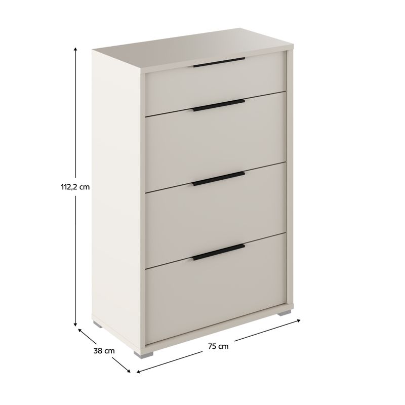 Komoda so šuplíkmi, 75cm, kašmír, RIOMA NEW TYP 22