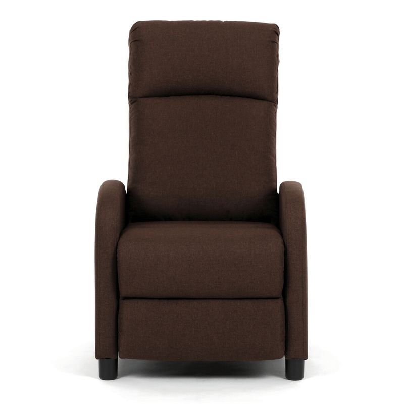 Polohovacie kreslo, hnedá látka, 130 kg, TV-W3397 BR2