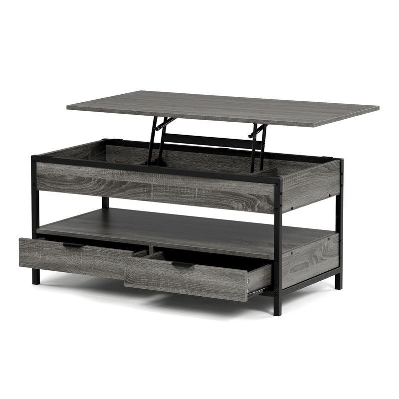 Konferenčný stolík, 100x50cm, MDF sivý dub, CT-I1201 GREY