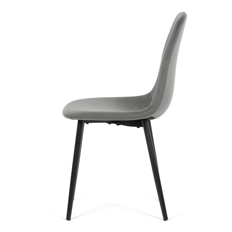 Jedálenská stolička, sivá zamatová látka, CT-V2971 GREY4