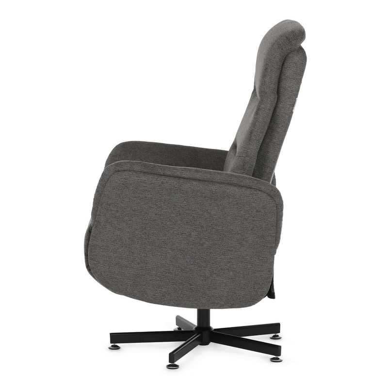Polohovacie kreslo, elektrické zabudované ovládanie, sivá látka, TV-C5479 GREY2