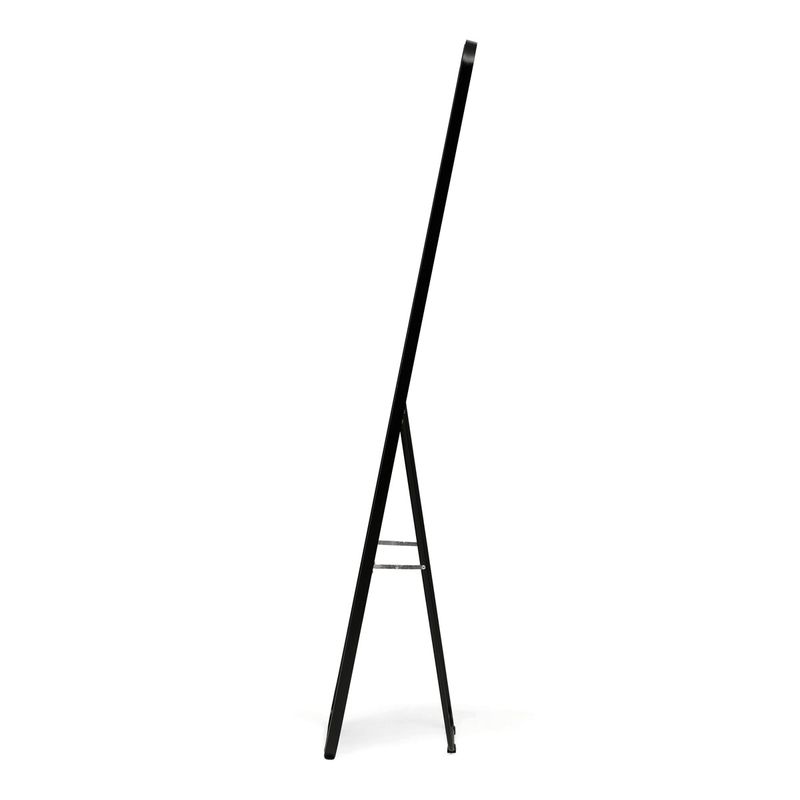 Zrkadlo stojacie, 39x160cm, čierne, AZR-V5015 BK