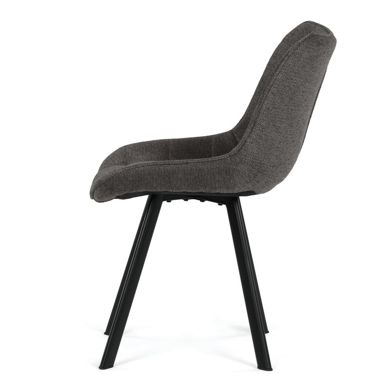 Jedálenská stolička, sivá látka, HC-V3068 GREY2