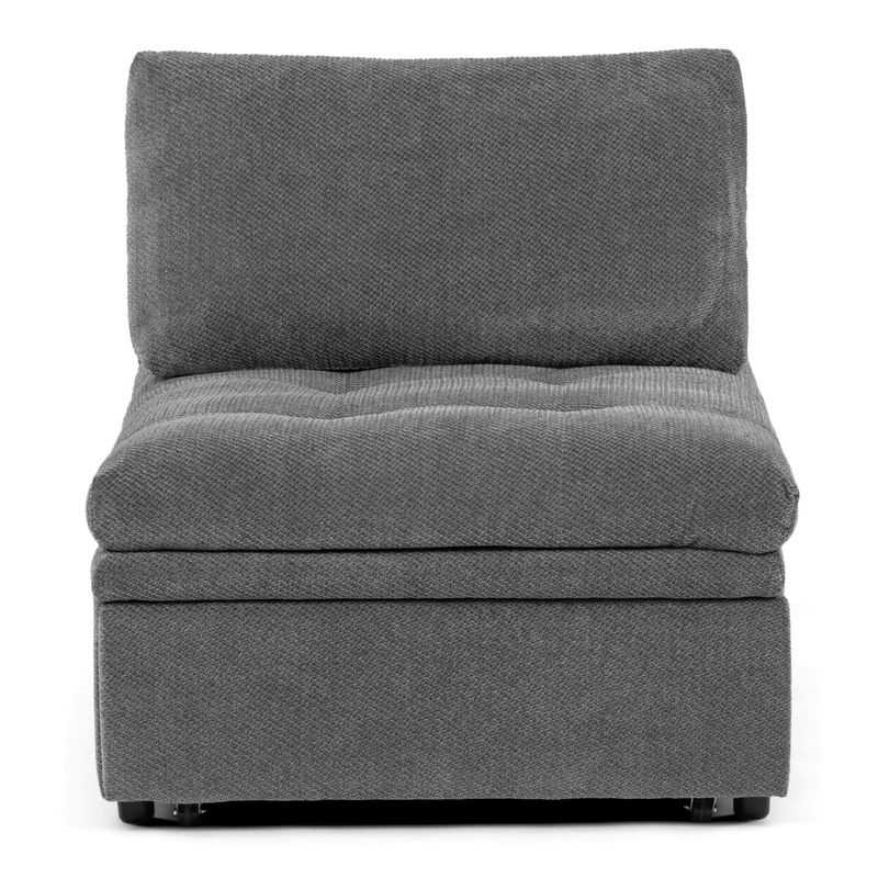 Rozkladacie kreslo, sivá látka, ASB-C3410 GREY2
