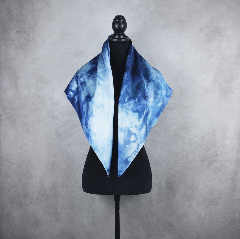 Luxusná hodvábna šatka LIMITED_346, Vyrobená na Slovensku, 90 x 90cm