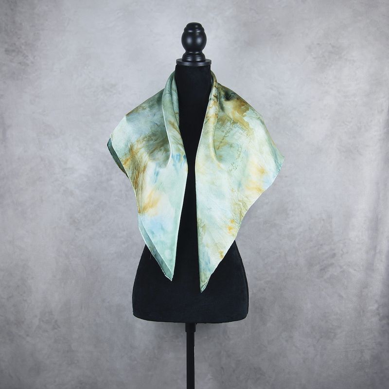 Luxusná hodvábna šatka LIMITED_347, Vyrobená na Slovensku, 90 x 90cm
