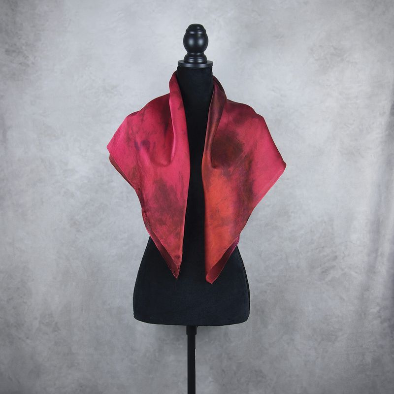 Luxusná hodvábna šatka LIMITED_348, Vyrobená na Slovensku, 90 x 90cm