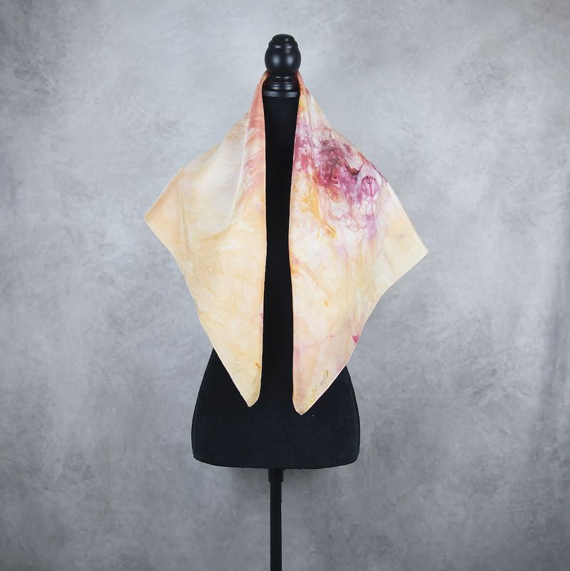 Hodvábna šatka VZOR_100, 85 x 90cm, Made in Slovakia