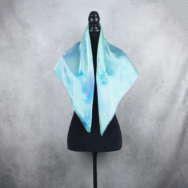 Luxusná hodvábna šatka LIMITED_358, ručne maľovaná, 90 x 90cm