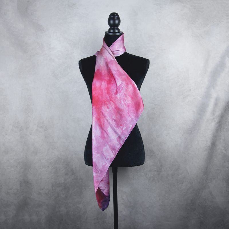 Luxusná hodvábna šatka LIMITED_359, ručne maľovaná, 90 x 90cm