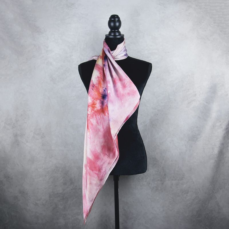 Luxusná hodvábna šatka LIMITED_361, ručne maľovaná, 90 x 90cm