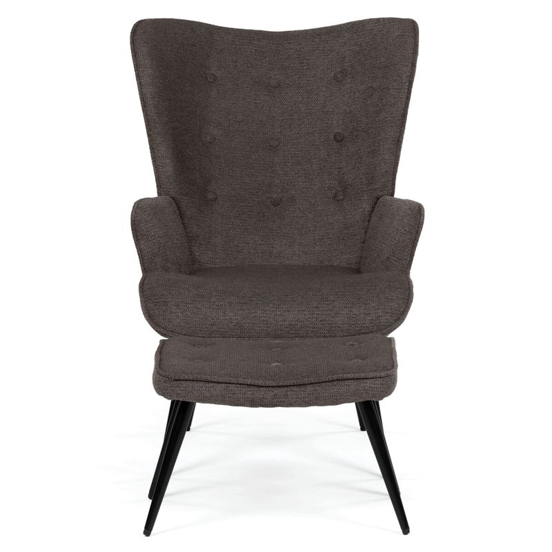 Relaxačné kreslo, sivá čalúnicka látka, AK-303B GREY2