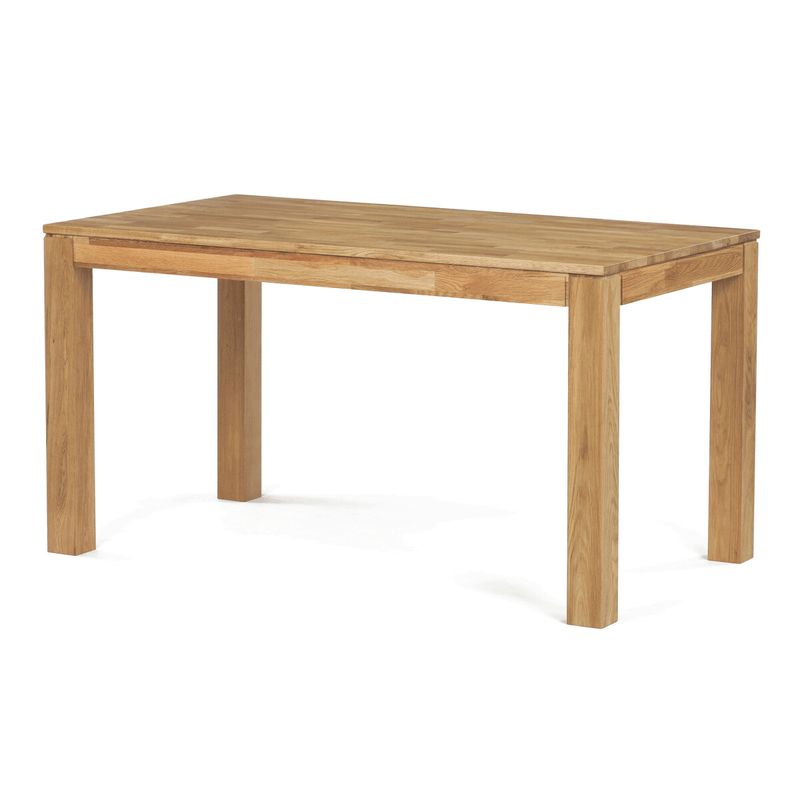 Jedálenský set so 4 stoličkami Deneb, 140x80cm, čierna, masív dub, ASE-1040 BK2