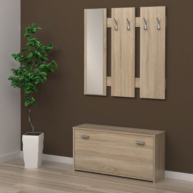 Predsieňová zostava, 92cm, dub sonoma, LADA 03 NEW