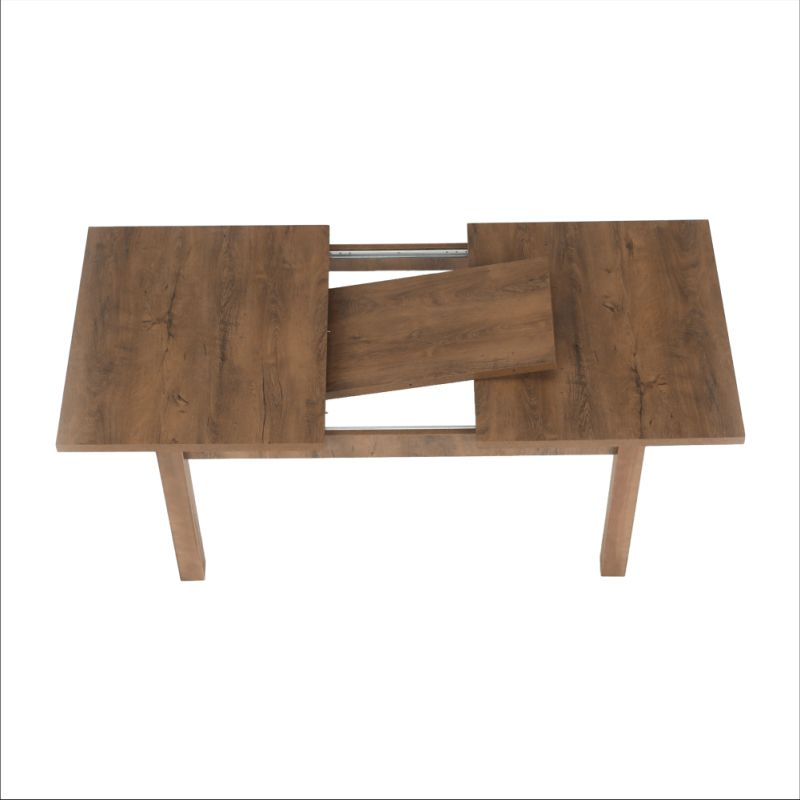 Jedálenský stôl, 160x90cm, rozkladací, DTD, dub lefkas, MONTANA STW