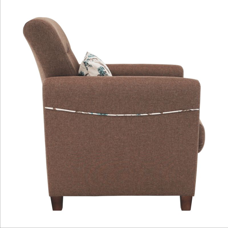 Kreslo, tmavobéžová látka, MILO