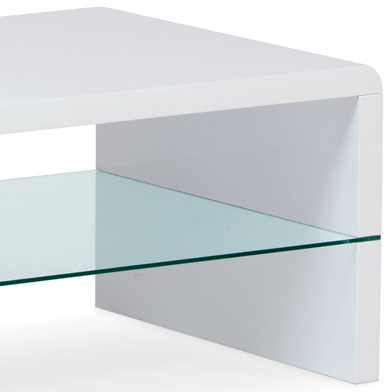 Konferenčný stolík 110x60cm, MDF, biely lesk, AHG-402 WT