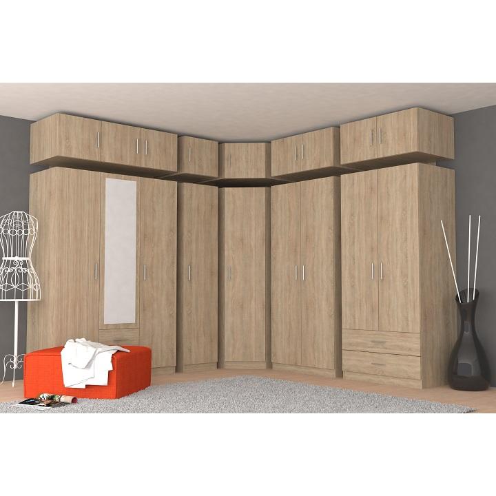 Nadstavec na skriňu, 91cm, dub sonoma, INVITA ROH