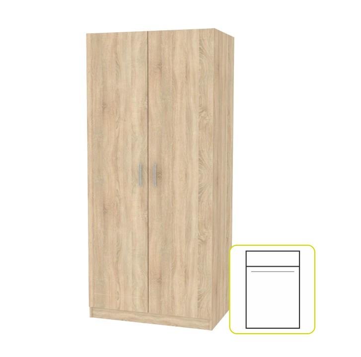 Skriňa, 90cm, vešiaková, dub sonoma, INVITA 2D