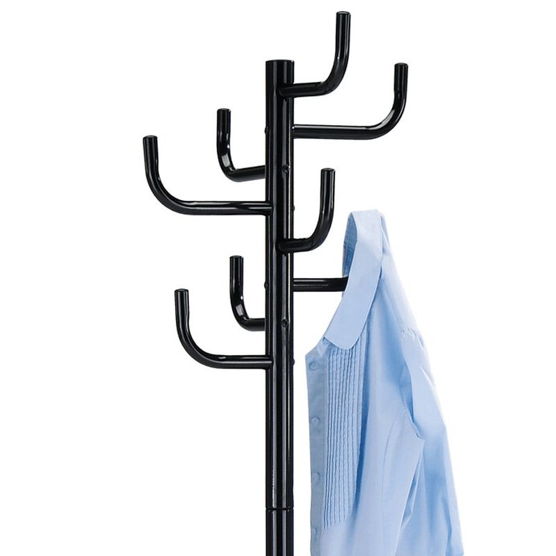 Stojanový vešiak, 182cm, kov, čierny, 80609-A BK