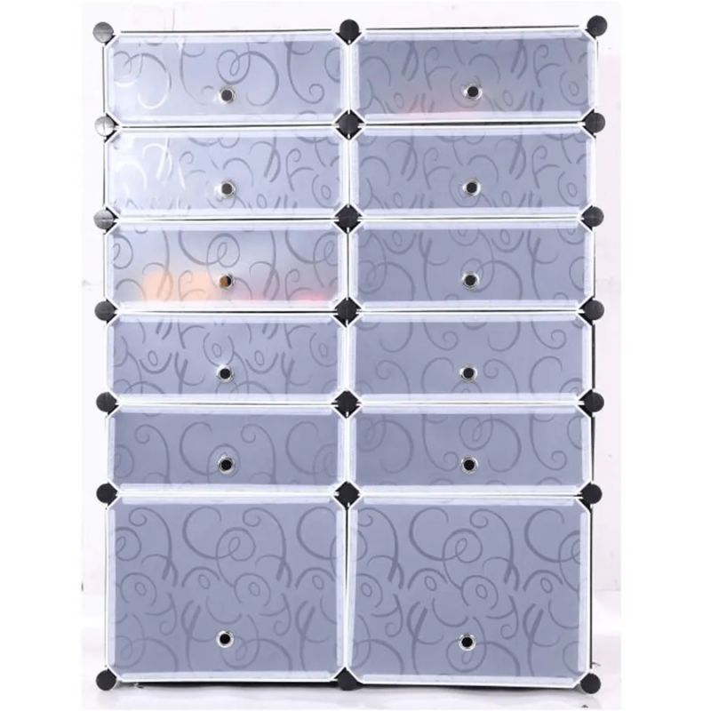 Organizér na topánky, 96cm, plast, kov, čierny, BEKIM TYP 2