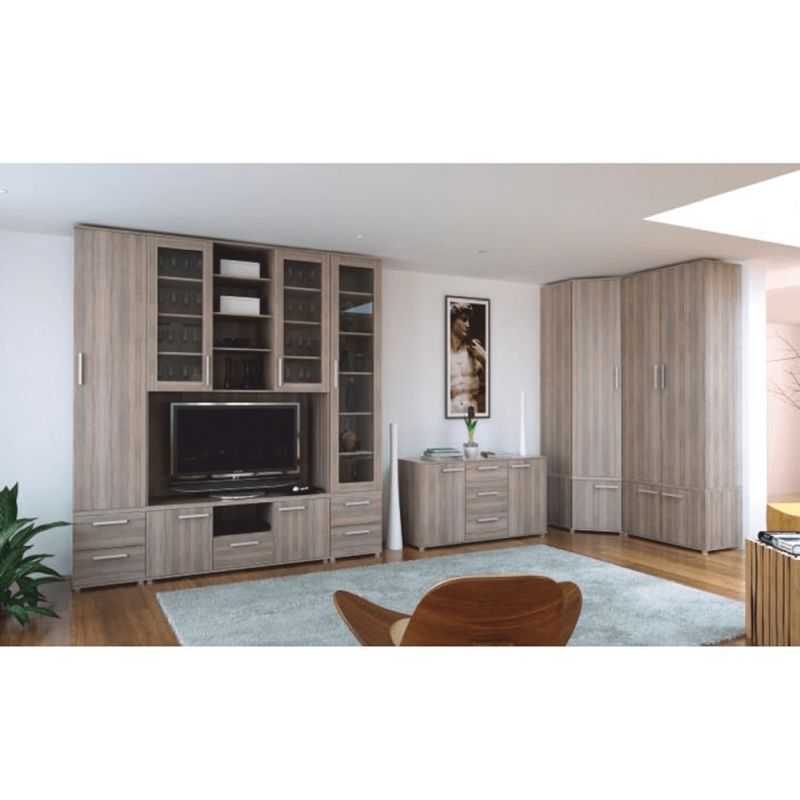 Skrinka nízka, 90cm, 2-dverová, dub sonoma, DUNAJ