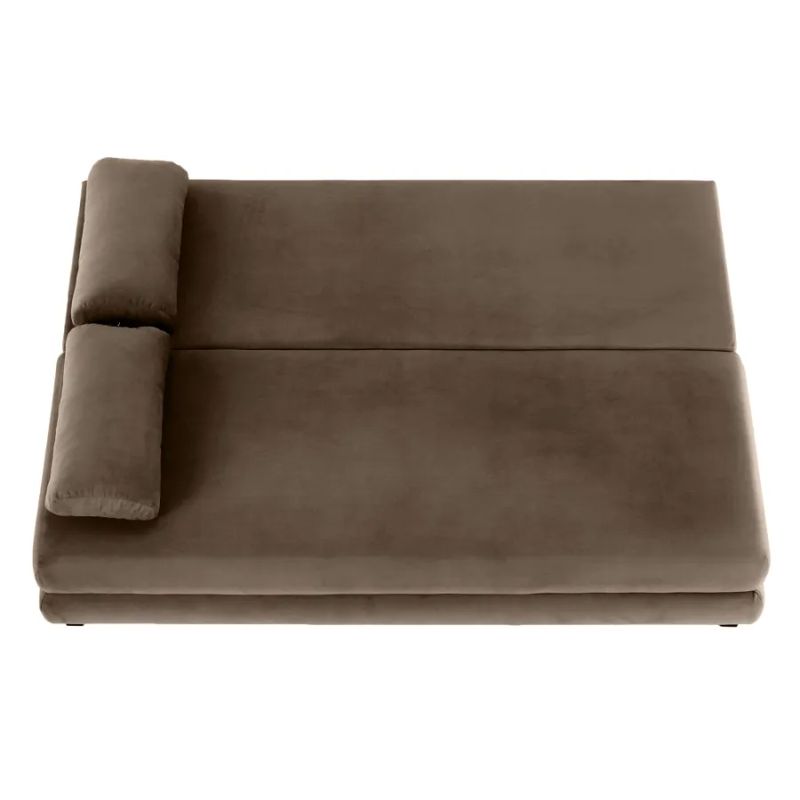 Rozkladacia pohovka, látka capuccino a béžová, CLIV