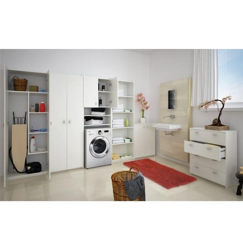 Skriňa, 64cm, kombinovaná, biela, NATALI TYP6