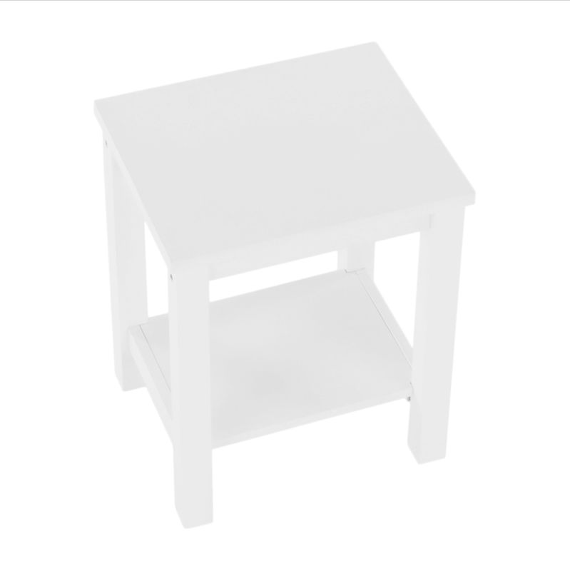 Nočný stolík, 38cm, masív, biely, FOSIL