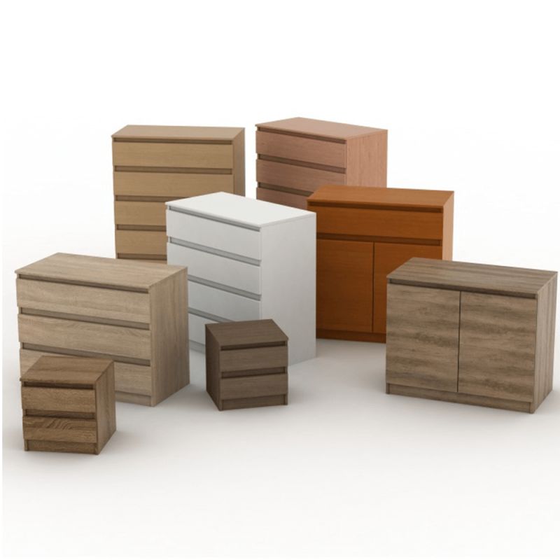 Komoda, 45cm, 4 šuplíková, dub sonoma, HANY NEW 009