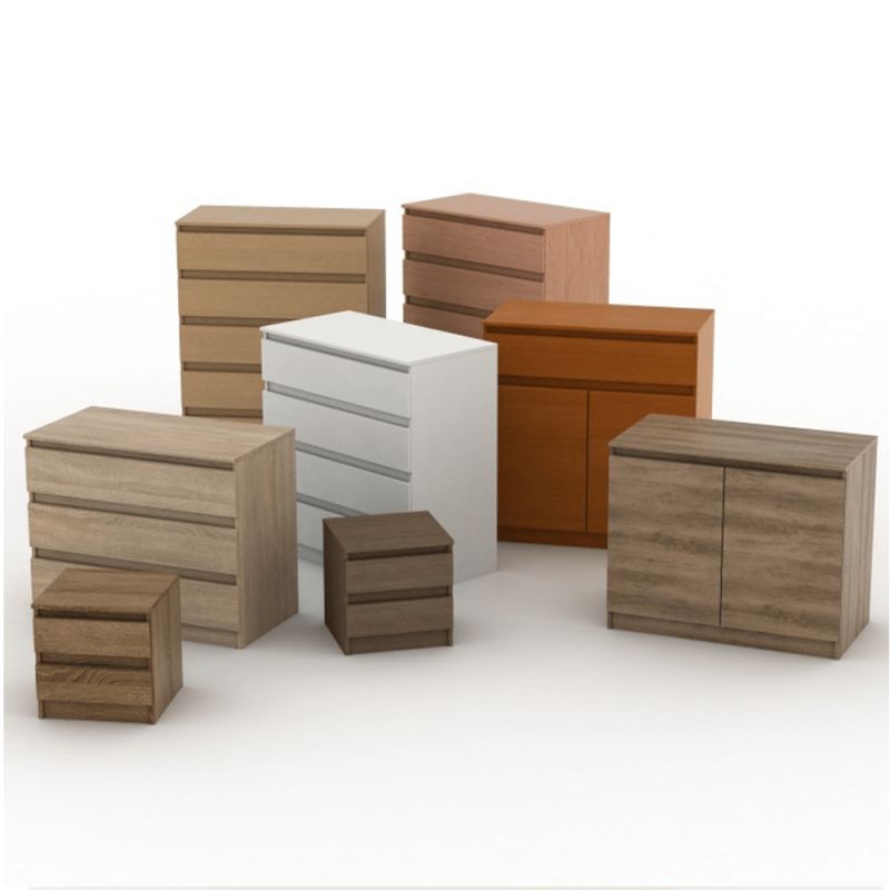 Komoda, 90cm, kombinovaná, dub sonoma, HANY NEW 007