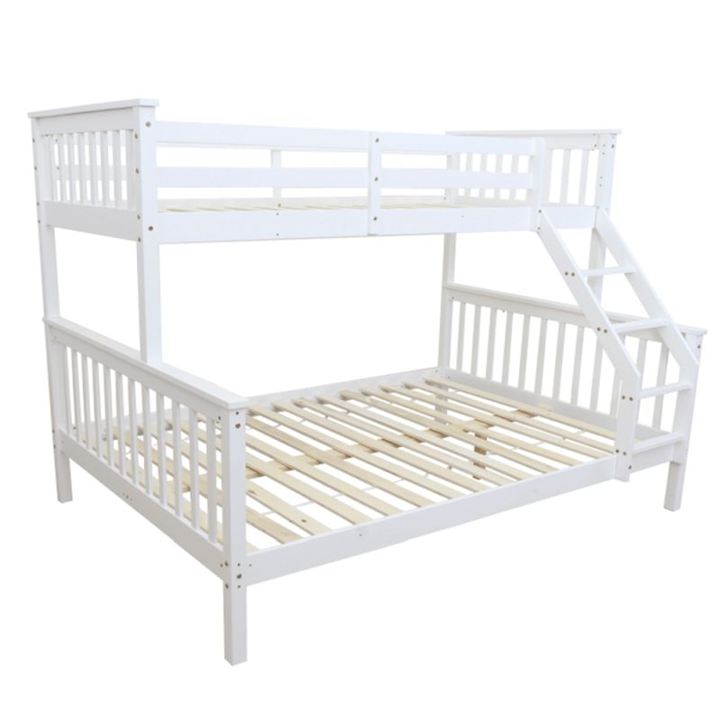 Poschodová rozložiteľná posteľ, 140x200cm, biela, BAGIRA