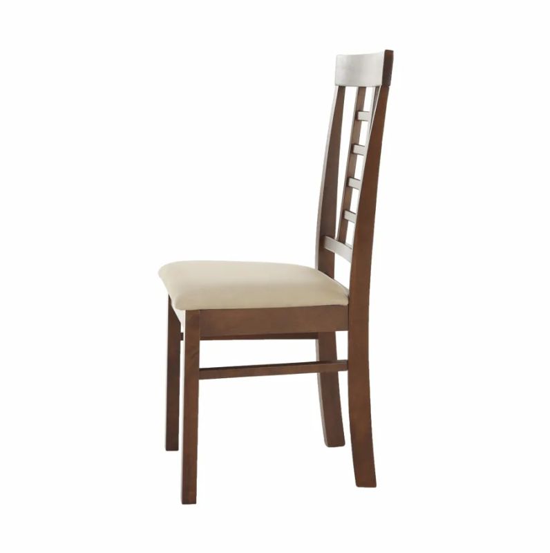 Jedálenská stolička, drevo orech, béžová látka, OLEG NEW