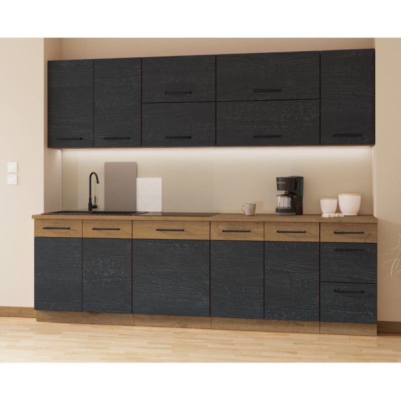 Spodná skrinka, 80cm, sivá, dub lancelot, VEGA 80 D 2F BB