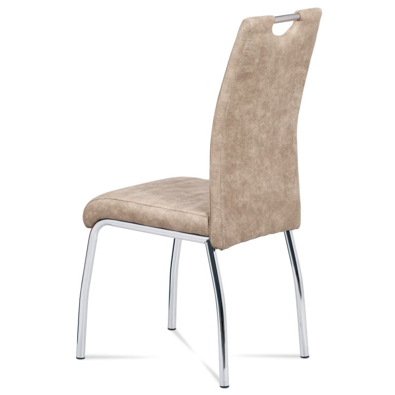 Jedálenská stolička, béžová, vintage, látka, HC-486 CRM3