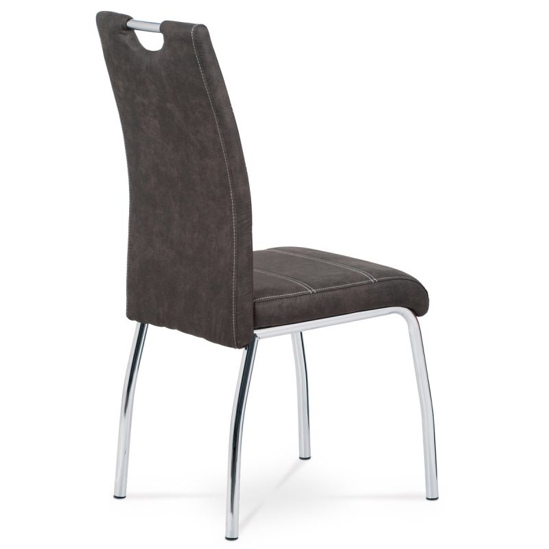 Jedálenská stolička, sivá, vintage, látka, HC-486 GREY3