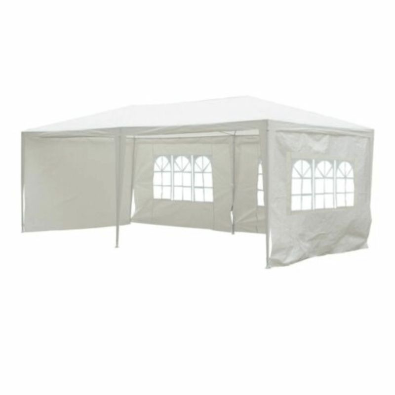 Záhradný párty stan, biely, 3x6 m, TEKNO TYP 2