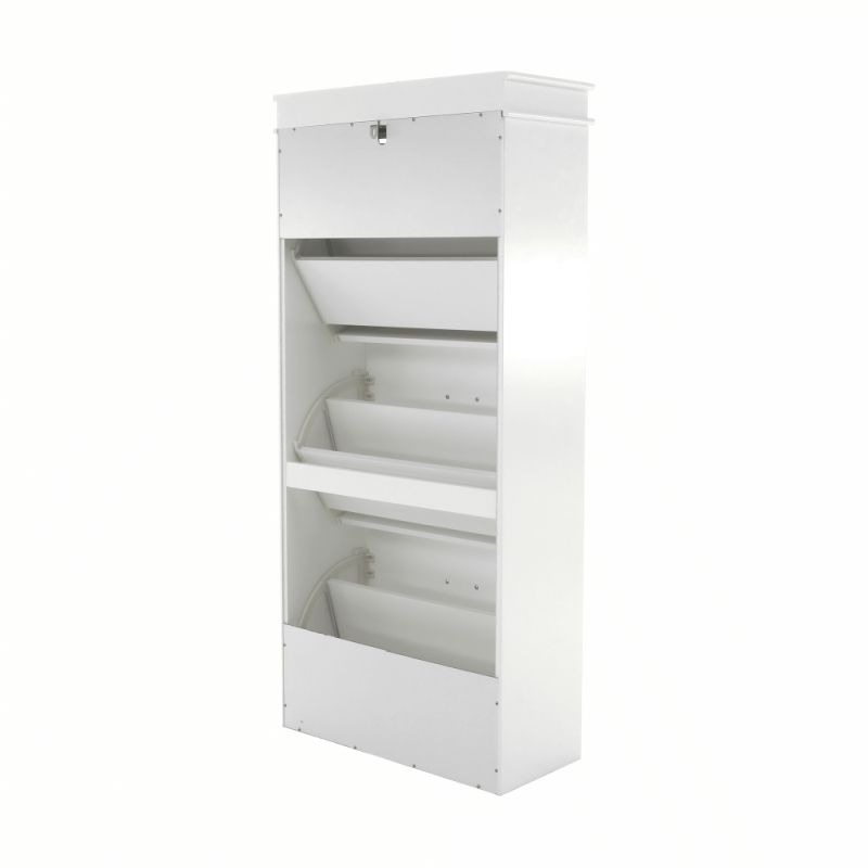 Botník, 54cm, 3-radový, biely, SEBER TYP 2