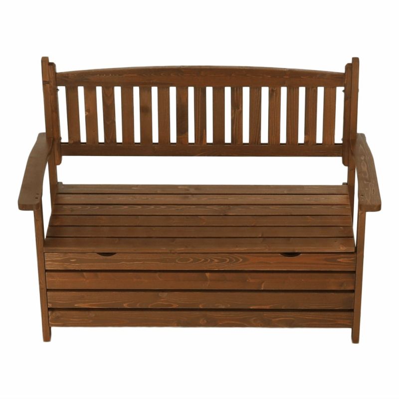 Záhradná lavička, 124cm, masív, hnedá, DILKA
