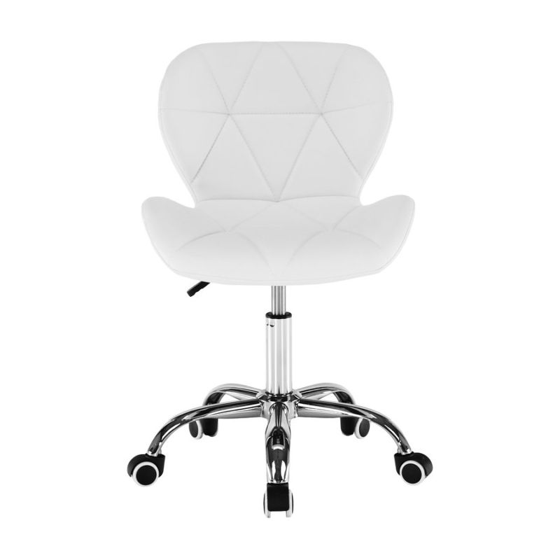 Kancelárske kreslo, biela ekokoža, ARGUS NEW