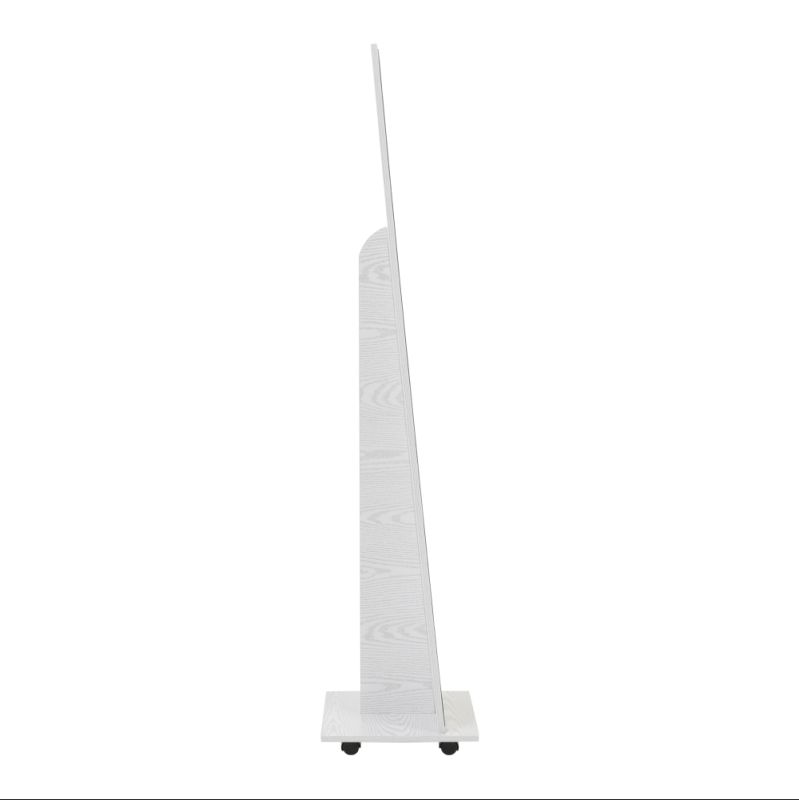 Zrkadlo na kolieskach, 40x168cm, biele, NEPTUN